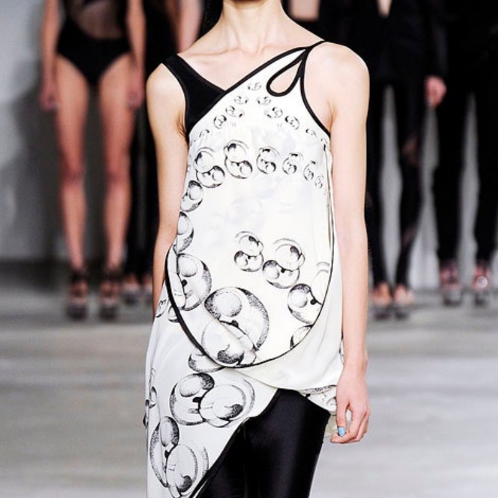 Y2K Threeasfour Graphic Print Long Tank Top 2